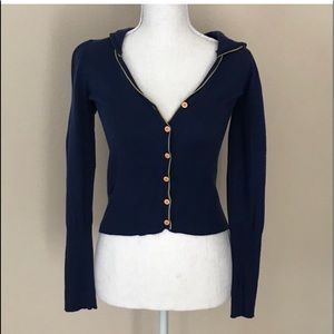 Anthropologie Moth Hooded Cardigan